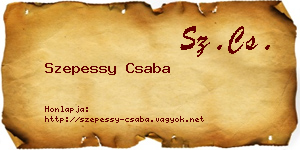 Szepessy Csaba névjegykártya