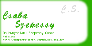 csaba szepessy business card